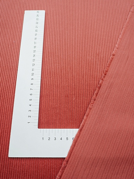 Вельвет цв.Красно-терракотовый, ш.1.5м, хлопок-100%, 340гр/м.кв
