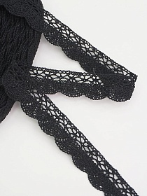 Кружево цв.черный, ш.19мм, хлопок-90%, п/э-10%, 10м, рис.110/26