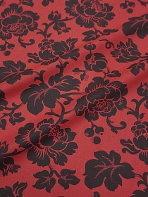 Перкаль "Бажена" цв.красный, ш.1.5м, хлопок-100%, 120гр/м.кв