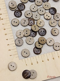 Пуговица кокос,15мм, 2 отверстия