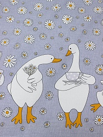 Рогожка "Веселые гуси", ш.1.5м, хлопок-100%, 165гр/м.кв