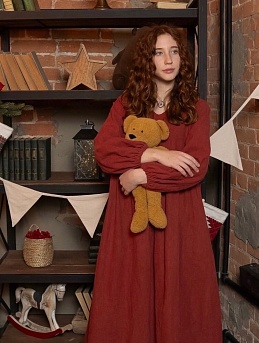 Платье в винтажном стиле из крапивы