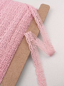 Кружево цв.нежно-розовый, ш.23мм, хлопок-90%, п/э-10%, рис.044/11