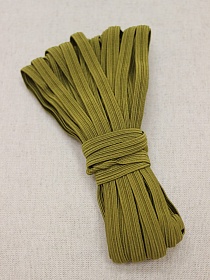 Резинка бельевая цв.Золотистый хаки, ш.7мм, 10м