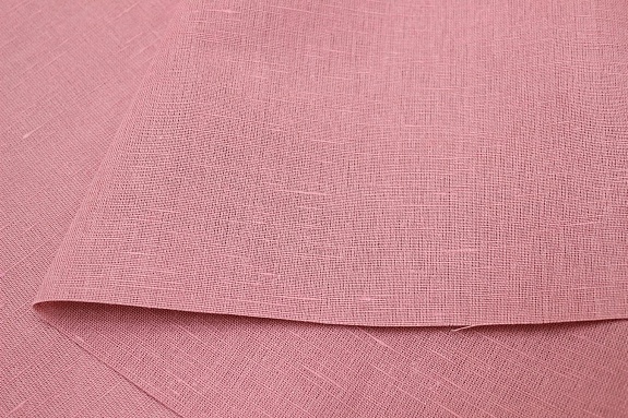 Полулен цв.Темная роза, ш.1.5м, лен-57%, хлопок-43%, 200гр/м.кв