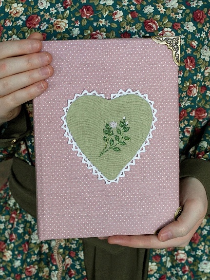 Обложка из теплого хлопка "Белый горох (2мм)"