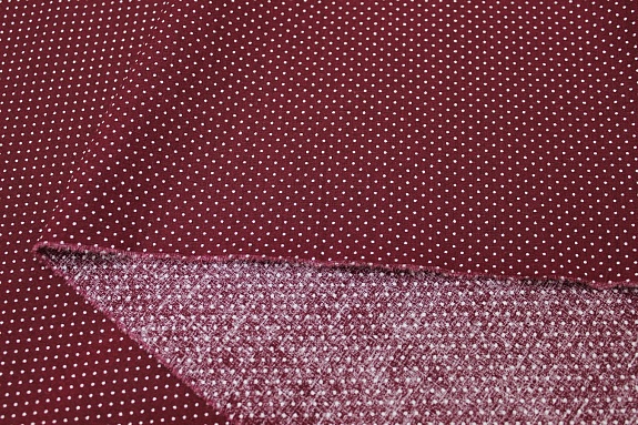 Импорт. хлопок "Пшено-4 на бордово-вишневом", ш.1.48м, хлопок-100%, 105гр/м.кв