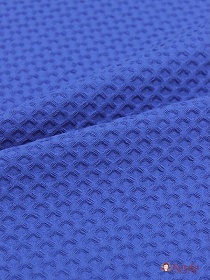 Вафельное премиум-полотно "Italy" цв.Васильковый, ш.1.5м, хлопок-100%, 240гр/м.кв