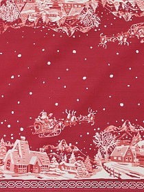 Мерный лоскут Дорожка "Полет Санты", ш.0.5м, хлопок-100%, 228гр/м.кв