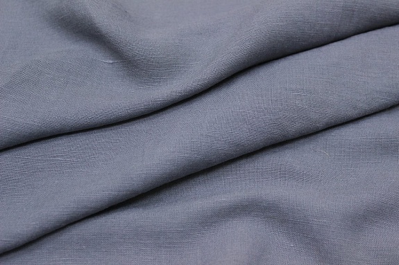 БРАК (цена снижена) Лен с вискозой с эффектом мятости цв.Серый с бирюзовым оттенком, ш.1.53м