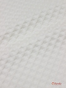 Вафельное премиум-полотно "Бохо" цв.молочный, ш.1.72м, хлопок-100%, 240гр/м.кв