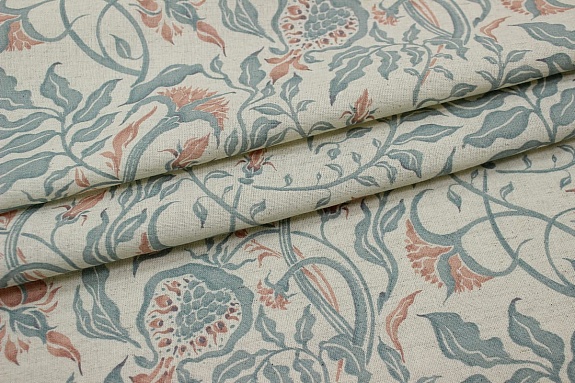 Мерный лоскут Полулен "Гранатовое настроение" (на суровом), ш.1.5м, лен-30%,хлопок-70%, 147гр/м.кв