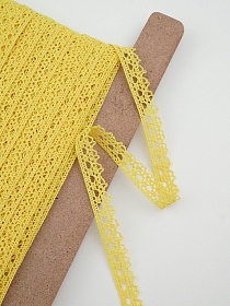 Кружево цв.желтый, ш.12мм, хлопок-90%, п/э-10%#002650