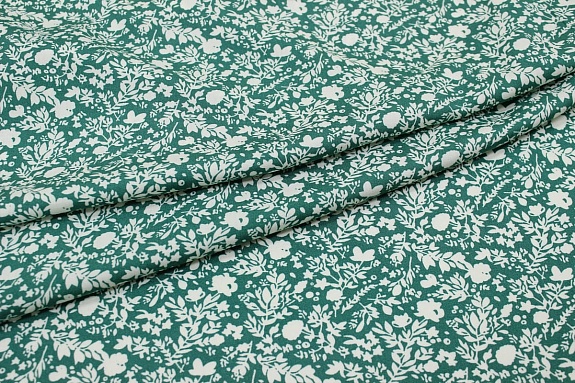 Штапель "Аделис" цв.зеленый, ш.1.45м, вискоза-100%, 95гр/м.кв