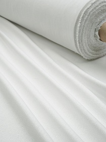 Лен с вискозой цв.Белый, ш.1.35м, лен-70%, вискоза-30%, 185гр/м.кв