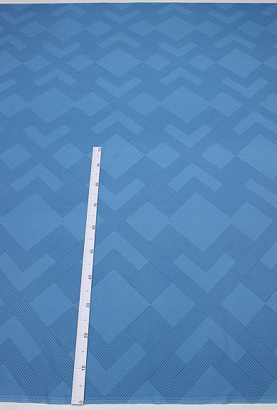 Перкаль "Бьёрн-узкий орнамент" цв.т.голубой винтаж, СОРТ2, ш.2.2м, хлопок-100%, 110гр/м.кв