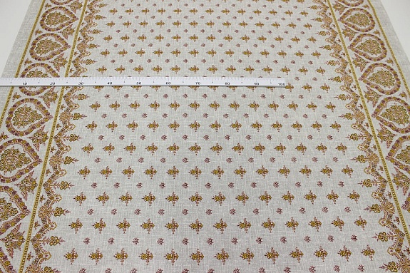 Рогожка "Васама" цв.серо-бежевый меланж, ш.1.5м, хлопок-100%, 160гр/м.кв