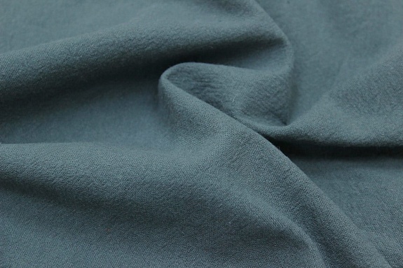 Хлопок крэш цв.Темный серо-зеленый флер, СОРТ2, ш.1.41м, хлопок-100%, 160гр/м.кв