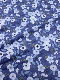 Сатин "Свежесть - ночь", ш.1.61м, хлопок-100%, 120гр/м.кв