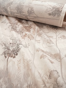 Хлопколен с вискозой Digital "Заповедная тишина", ш.2.5м, хл-50%, вискоза-45%, лен-5%, 110гр/м.кв