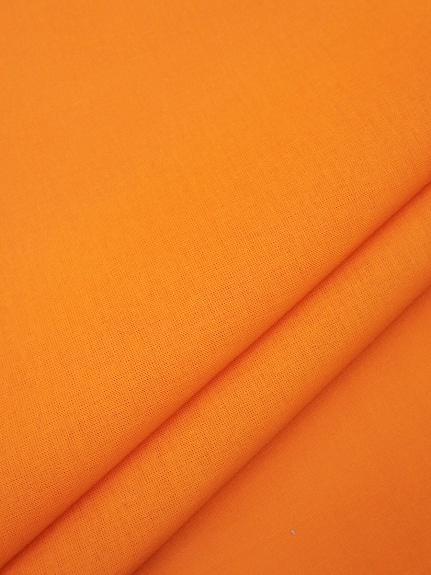 Бязь цв.Оранжевый, СОРТ2, ш.1.5м, хлопок-100%, 142гр/м.кв