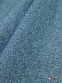 Брак(уценка) Сорочечная джинсовая ткань цв.Лазурно-серый винтаж, ш.1.43м, хл.-95%,п/э-5%, 130гр/м.кв