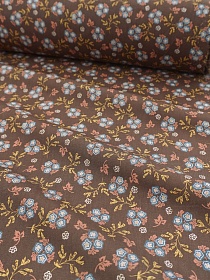 Импорт. хлопок "Осенний аккорд" цв.коричневый, ш.1.5м, хлопок-100%, 100гр/м.кв