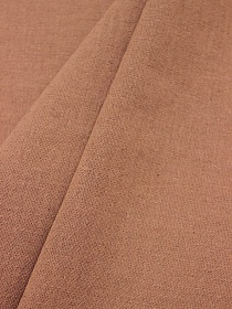 Полулен постельный с эффектом мятости цв.Светлый кирпично-терракотовый, ш.2.15м, лен-30%, хлопок-70%