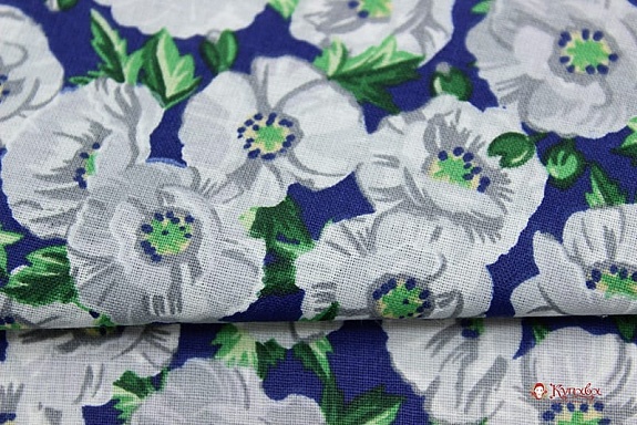 Перкаль "Хрустальные маки", ш.1.5м, хлопок-100%, 105гр/м.кв