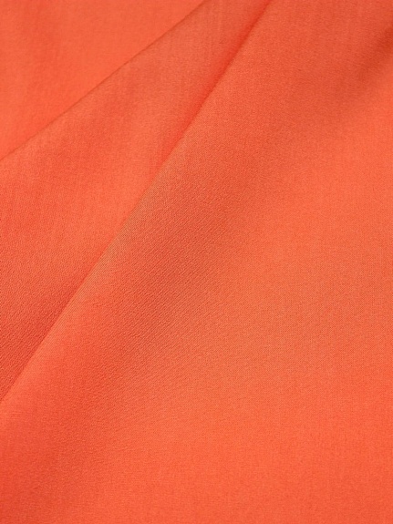 Штапель цв.Кораллово-оранжевый, ш.1.44м, вискоза-100%, 110гр/м.кв