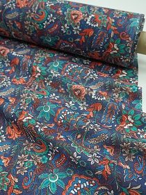 Ситец "Поляна чудес" цв.чернильный, ш.0.8м, хлопок-100%, 85гр/м.кв