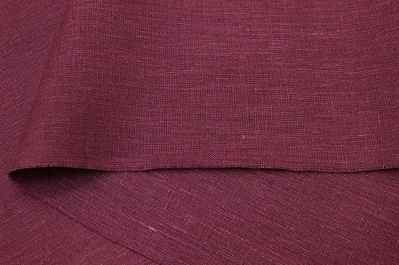 Лен костюмный цв.Вишнево-лиловый, ш.1.5м, лен-100%, 180гр/м.кв