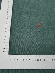 Джинс с ворсом цв.Темная винтажная хвоя, СОРТ2, ш.1.5м, хлопок-100%, 330гр/м.кв