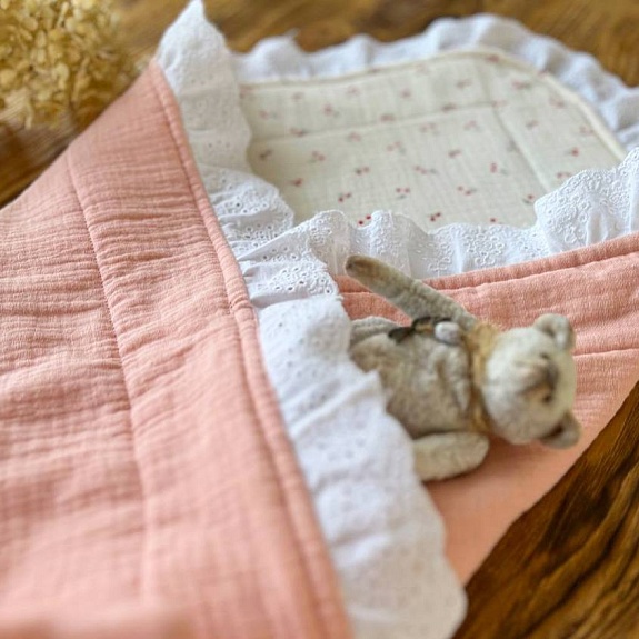 Одеяло-конверт для новорожденного из муслина по МК с Нелли Беленкиной 
