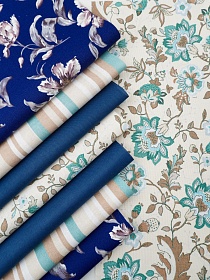 Набор тканей для рукоделия "Рогожка: набор компаньонов №2", 45*45 см, 8 шт