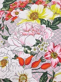 Мерный лоскут Дорожка "Цветочные краски", ш.0.5м, хлопок-100%, 228гр/м.кв