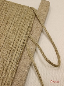 Тесьма плетеная Косичка, 6мм, джут-100%