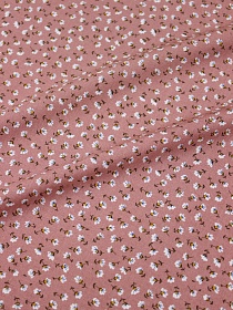 Штапель "Любавин цвет на коричнево-розовом", ш.1.45м, вискоза-100%, 90гр/м.кв 