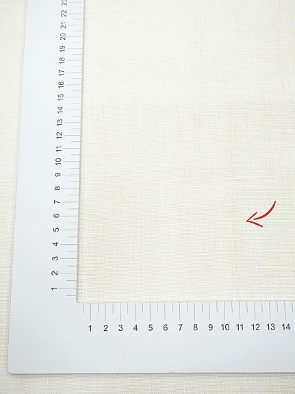 Лен интерьерный цв.Сливочный, СОРТ2, ш.1.6м, лен-100%, 270гр/м.кв