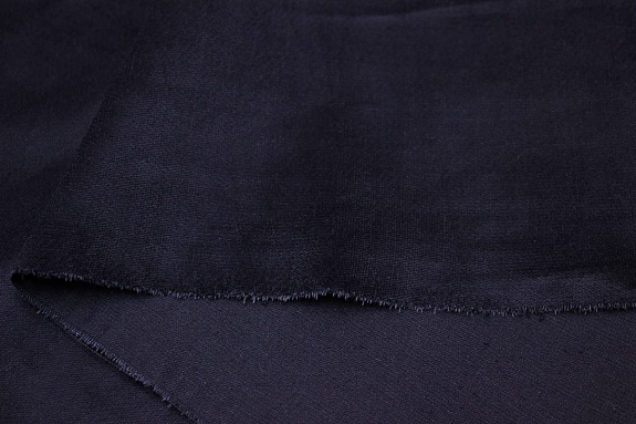 Бархат (жемчужный) цв.Темно-чернильный, ш.1.4м, хлопок-95%, лайкра-5%, 270гр/м.кв