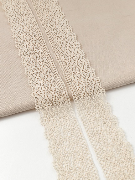 Кружево цв.суровый, ш.60мм, хлопок-100%, рис.182/3