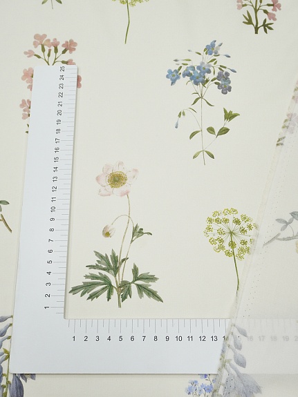 Батист "Полевое соло" цв.сливочный, ш.1.45м, хлопок-100%, 85гр/м.кв