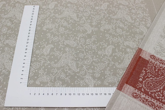 Ткань пестротканая жаккард (крой) "Восточная долина", ш.1.6м, хлопок-100%, 220гр/м.кв, раппорт 76см