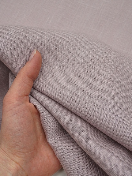 Лен костюмный с умягчением цв.Св.лилово-бежевый, ш.1.5м, лен-100%, 190гр/м.кв