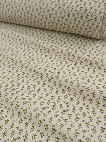 Теплый хлопок "Мелкий цветочек" цв.кремовый, ш.1.5м, хлопок-100%, 160гр/м.кв