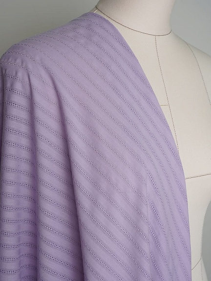 Фактурный хлопок "Мережка-полоска" цв.Лавандовый, ш.1.45м, батист, хлопок-100%, 100гр/м.кв