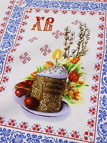 Рогожка "Пасха", ш.1.5м, хлопок-100%, 160гр/м.кв, раппорт 64см