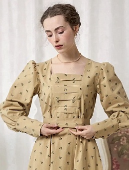 Платье из перкали "Набойка - веточки"