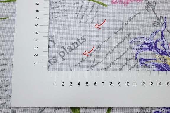 Рогожка "Садовая флористика" цв.бледный серо-голубой, ш.1.5м, хлопок-100%, 165гр/м.кв