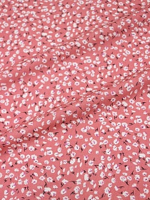 Штапель "Ядвига" цв.винтажный кораллово-розовый, ш.1.45м, вискоза-100%, 90гр/м.кв